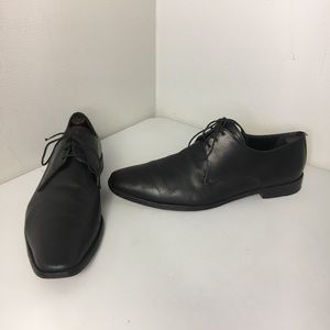 Ermenegildo Zegna Black Leather Designer Dress Shoes Mens Sz 10.5 D